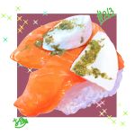  absurdres cream fish_(food) food food_focus highres no_humans original rice sparkle sushi takisou_sou 