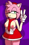 absurd_res amy_rose anthro breasts confidentartist eulipotyphlan exposed_breasts female hedgehog hi_res mammal sega solo sonic_the_hedgehog_(series) 