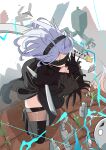  2b_(nier:automata) 8sjqzhap4pupzkc absurdres black_blindfold black_hairband blindfold boots covered_eyes feather-trimmed_sleeves feather_trim hairband highres nier:automata nier_(series) robot sword thighhighs thighhighs_under_boots virtuous_contract weapon 