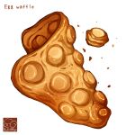  artist_logo egg_waffle food food_focus food_name highres no_humans original simple_background waffle white_background yuki00yo 