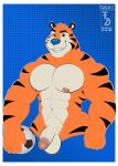  abs anthro balls casual_nudity felid flaccid frosted_flakes fur genitals hi_res humanoid_genitalia humanoid_hands humanoid_penis kellogg&#039;s looking_at_viewer male mammal manly mascot muscular muscular_anthro muscular_male navel nipples nude orange_body pantherine pecs penis solo striped_body striped_fur stripes tail thetigerdon1 tiger tony_the_tiger 