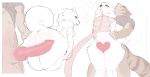  2024 ahegao anthro arm_grab bottomless bottomless_anthro bottomless_female bottomless_male breasts brown_body brown_fur butt canid canine canis censored clothed clothing collar digital_drawing_(artwork) digital_media_(artwork) domestic_dog duo female fingers from_behind_position fur genitals grey_clothing grey_shirt grey_topwear heart_censor heart_symbol hi_res knot leash leashed_collar looking_back looking_pleasured male male/female mammal mosaic_censorship multicolored_tail nordic_sled_dog open_mouth penis pink_clothing pink_penis pink_shirt pink_topwear presenting presenting_hindquarters raccune_(rune4) rune4 samoyed sex shirt simple_background small_waist spitz tail tan_body tan_fur tongue tongue_out topwear vilka white_background white_body white_ears white_face white_fur white_tail wide_hips 