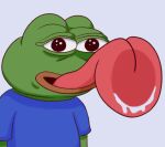  amphibian anthro casytay frog licking male meme pepe_the_frog solo tongue tongue_out 