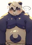  &lt;3 ... 10_cosmo_24 2022 alp_(tas) anthro belly blush embarrassed fupa genitals giant_panda hair hi_res lifewonders male mammal navel nipples nude overweight pecs penis penis_base ponytail simple_background solo tokyo_afterschool_summoners ursid video_games white_background 