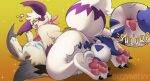  absol ambiguous_gender anal anthro balls barely_visible_balls barely_visible_genitalia dizzymilky duo facesitting genitals hi_res male male/ambiguous nintendo oral paws pok&eacute;mon pok&eacute;mon_(species) rimming sex video_games zangoose 