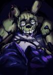  2022 animatronic anthro bodily_fluids bunnysuitconman clothing cunnilingus digital_media_(artwork) duo female first_person_view five_nights_at_freddy&#039;s five_nights_at_freddy&#039;s_3 genitals glowing glowing_eyes hi_res human lagomorph legwear leporid looking_at_viewer machine male male/female male_penetrating mammal oral penetration pov_cunnilingus pussy rabbit robot scottgames sex springtrap_(fnaf) tights tongue torn_clothing torn_legwear torn_tights vaginal video_games wire 