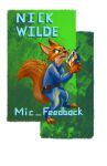  absurd_res anthro armed belt canid canine digital_media_(artwork) disney fox green_background green_eyes hi_res male mammal mattczu nick_wilde simple_background solo text zoo_52 zootopia 