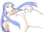  bad_id bad_pixiv_id bangs blue_hair blunt_bangs cameltoe flat_chest from_below kannagi meisamu nagi panties solo underwear white_panties 