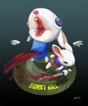  black_eyes blood blue_eyes bunnykill death duo fur gore jagondudo karana lagomorph mammal melee_weapon minion_(bunnykill) newgrounds rabbit red_eyes snowball_(bunnykill) sword weapon white_fur 