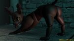 3d_(artwork) absurd_res alley animatronic bailey_beatrix blue_collar brown_body brown_skin butt canid canine canis collar digital_media_(artwork) domestic_dog female feral fetch_(book) fetch_(fnaf) five_nights_at_freddy&#039;s hi_res looking_at_viewer machine mammal nude open_mouth robot scottgames smile solo solo_focus source_filmmaker spacebaron tail teeth tongue tongue_out