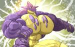 2021 5_fingers anthro big_muscles big_pecs big_penis blonde_hair countershading electric_waves erection fingers fist generation_8_pokemon genitals glowing glowing_hair hair hi_res huge_muscles huge_pecs huge_penis humanoid_genitalia humanoid_penis hyper hyper_genitalia hyper_muscles hyper_pecs hyper_penis koa_(toxtricity) looking_at_viewer male muscular nintendo nude panscolipede pecs penis pokemon pokemon_(species) purple_body smile solo toxtricity vein veiny_penis yellow_body yellow_countershading yellow_penis