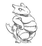 2019 anthro belly big_breasts biped bone bottomwear breasts clothing digital_drawing_(artwork) digital_media_(artwork) eyelashes female femur_(bone) front_view full-length_portrait generation_1_pokemon leaning_on_object low_res marowak nintendo obese obese_anthro obese_female overweight overweight_anthro overweight_female pants pokemon pokemon_(species) portrait scalie shaking simple_background skull skull_head solo spiked_tail spikes spikes_(anatomy) standing tail thatoneaceguy thick_thighs trembling white_background