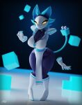 3d_(artwork) absurd_res boots breasts cleavage clothed clothing cube_(object) deltarune digital_media_(artwork) disembodied_hand domestic_cat felid feline felis footwear hi_res kenaga machine mammal robot smile solo tail tasque_manager undertale_(series) unusual_anatomy unusual_tail wide_hips yellow_eyes