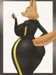  anthro big_breasts big_butt breasts butt canid canine clothing diane_foxington dreamworks female fox hi_res mammal r-rova skinsuit solo the_bad_guys thick_thighs tight_clothing wide_hips 