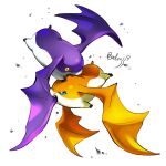  angry bandai_namco bite blue_eyes digimon digimon_(species) duo feral fight fur odenzzi orange_body orange_fur patamon purple_body purple_fur quadruped tsukaimon wings yellow_eyes 