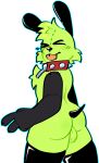  anthro balls blush canid canine canis collar digital_media_(artwork) domestic_dog genitals gir gir_(invader_zim) hi_res invader_zim looking_at_viewer male mammal mxnster_fxcker nickelodeon nude solo thick_thighs tongue tongue_out wide_hips 