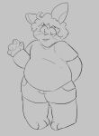  ahoge anthro bottomwear cargo_shorts chubby_male clothing gesture hair hare hi_res joshie_(calahootheyeen) lagomorph layered_clothing leporid male mammal overweight overweight_male parabolafox pawpads rabbit shorts sketch slightly_chubby solo thick_thighs waving waving_at_viewer waving_hand whiskers wide_hips 