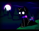  anthro black_body calamity_mod canid canine canis forest grass hi_res kampbel_(litelikesdraw) litelikesdraw male mammal moon plant shadow terraria tree water white_eyes wolf 