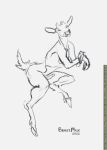  2d beastmilk cervid digital_drawing_(artwork) digital_media_(artwork) genitals hooves male mammal penis sketch smile 