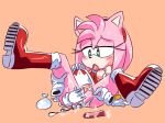  amy_rose anal_beads anthro bodily_fluids clothing condom cum dress eulipotyphlan female genital_fluids group hedgehog humanoid mammal sega sex_toy sexual_barrier_device sonic_the_hedgehog_(series) tears tenshigarden toy vibrator 