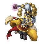  baggy_pants bead_necklace beads floating jewelry light light_rays loincloth looking_at_viewer necklace no_shirt orb overwatch pants robot shadow simple_background tonysaurus torn_clothes white_background wire zenyatta_(overwatch) 