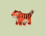  ambiguous_gender belly black_stripes eye_spot facial_markings felid feral head_markings hi_res looking_at_viewer mammal markings mouthless orange_body pantherine solo spunkzoid stripes tiger white_belly white_body white_tail_tip 
