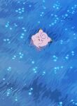  absurdres blue_flower claws clefairy closed_eyes fang flower grass highres hyogonosuke lying night no_humans on_back open_mouth outdoors pokemon pokemon_(creature) sleeping solo 