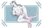  anthro balls genitals hand_on_crotch leaning looking_aside male mammal murid murine nude patrikthedog pillow plantigrade rat rodent sitting solo 