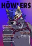 anthro canid canine canis harness hi_res kinae magazine male male/male mammal service_top solo suggestive wolf