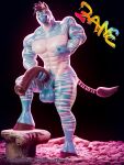 3d_(artwork) anthro digital_media_(artwork) equid equine hi_res latex male mammal rubber_(artist) solo zane_(rubber) zebra
