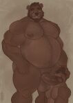 2023 age_difference anthro anthro_on_anthro areola balls bear beard belly biceps big_balls big_belly big_dom_small_sub big_muscles big_pecs big_penis bodily_fluids body_hair chest_hair dominant duo eyebrows facial_hair father_(lore) father_and_child_(lore) father_and_son_(lore) fur gabgbb genital_fluids genitals grey_background hair hand_on_head happy_trail hi_res huge_balls huge_muscles huge_penis humanoid_genitalia humanoid_penis incest_(lore) male male/male mammal motion_lines musclegut muscular muscular_anthro muscular_male narrowed_eyes navel nipples nude older_dom_younger_sub overweight overweight_anthro overweight_male parent_(lore) parent_and_child_(lore) parent_and_son_(lore) pecs penis penis_in_face precum pubes simple_background size_difference smile son_(lore) standing sweat thick_penis thick_thighs throbbing throbbing_penis tuft