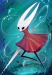  &lt;3 bubble clothing dated dress glistening glistening_clothing hollow_knight hornet_(hollow_knight) pointed_feet red_clothing red_dress sewing_needle signature silksong solo team_cherry thread tinypaint video_games 