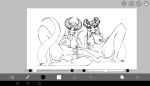  animated anonymous_artist anthro breasts dragon drakkor duo during female female/female genitals hi_res horn invalid_tag lis&#039;alia liz&#039;alia mis&#039;alia monochrome one pussy scalie searchin unfinished 