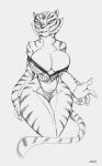  anthro big_breasts breasts cleavage clothed clothing dreamworks felid female kung_fu_panda lingerie mammal master_tigress pantherine riipley solo tiger 