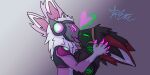  &lt;3 2:1 4_ears absurd_res duo female hi_res kissing lovers_moment machine male male/female multi_ear protogen staraevara_(artist) wi-fi 