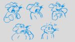  2017 absurd_res anthro biped brok_the_investigator generic_rat_(brok_the_investigator) hi_res hubie360 humanoid_hands laugh mammal multiple_poses murid murine official_art pose rat rodent simple_background sketch slightly_chubby solo video_games 