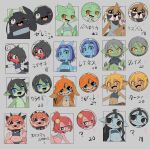  accessory age_chart anthro avian bamfear bird black_body black_hair blonde_hair blue_body blush bow_ribbon brown_body chart clive_(doneru) clothed clothing doneru fangs female flying_squirrel green_body grey_hair group hair hair_accessory hair_bow hair_ribbon hairclip horn japanese_text leash lisbelle_(doneru) looking_at_viewer male mammal mizett_(doneru) orange_hair perserika_(doneru) pink_body pink_hair portrait purple_hair quaise_(doneru) raisaki_(doneru) reines_(doneru) reptile ribbons rodent scalie sciurid smile tany_(doneru) text unknown_species 