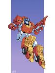  autobot blue_eyes clenched_hand ct990413 gun holding holding_gun holding_weapon looking_ahead mecha optimus_prime robot science_fiction solo transformers weapon wheel 