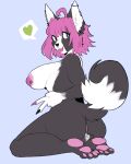  (oc) absurd_res anthro anus arctic_fox balls big_breasts big_nipples black_nails blep blue_eyes breasts butt canid canine colored_nails crowmatose curled_tail ear_cuff ear_piercing ear_ring facial_piercing fan_character feet female fluffy_balls fox genitals gynomorph hair hi_res industrial_piercing intersex mammal nails nipple_piercing nipples nose_piercing nose_ring original_characters pawpads paws piercing pink_hair pink_nails pink_nipples pink_paws puffy_nipples ring_piercing septum_piercing septum_ring smick_(oc) solo tongue tongue_out upside_down_cross 
