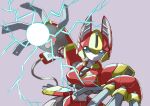  1girl absurdres animal_ears blue_eyes cat_ears electric_plug electric_plug_tail electricity energy_ball gonrikiya grey_background helmet highres humanoid_robot medarot no_mouth pepper_cat robot robot_girl solo 