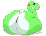 2024 ambiguous_gender anthro arizonathevixen big_butt biped bottomless butt clothed clothing digital_media_(artwork) green_yoshi hi_res huge_butt huge_thighs hyper hyper_butt hyper_hips hyper_thighs mario_bros narrowed_eyes nintendo nude open_mouth simple_background smile solo thick_thighs topless wide_hips yoshi