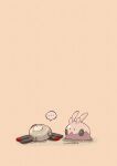  ... artist_name colored_skin commentary_request goomy highres magnemite no_humans one-eyed pokemon pokemon_(creature) purple_skin simple_background solid_oval_eyes spoken_ellipsis twitter_username white_background zozozoshion 