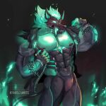 2024 5_fingers abs anthro areola athletic athletic_anthro athletic_male barazoku biceps big_muscles biped black_body black_clothing black_fur black_underwear blue_body blush body_hair bottomless bulge butt canid canid_demon canine canis cerberus_(fortnite) chain claws clothed clothing colored demon detailed_background digital_drawing_(artwork) digital_media_(artwork) dripping elemental_manipulation epic_games erect_nipples erection erection_under_clothing fangs fingers fire fire_manipulation flaming_hair flaming_mane fortnite fortnite:_battle_royale fur glowing glowing_eyes green_body green_claws green_fur hair hellhound hi_res huge_muscles huge_thighs humanoid jacket koko2unite larger_male looking_at_viewer male mammal manly markings mature_male mostly_nude multicolored_body muscular muscular_anthro muscular_arms muscular_legs muscular_male muscular_thighs mythological_canine mythological_creature mythology narrowed_eyes navel nipple_fetish nipple_play nipples nude obliques open_clothing open_jacket open_shirt open_topwear pecs pseudo_hair pseudo_mane sex shadow shirt size_difference skulldog_(species) smoke snout solo tail teeth thick_thighs toe_claws tongue tongue_out topwear triceps tuft underwear unusual_anatomy unusual_tail vein veiny_muscles white_eyes wolf