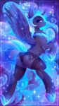  2022 absurd_res clothed clothing cutie_mark digital_media_(artwork) equid equine eyebrows eyelashes feathered_wings feathers female feral friendship_is_magic hasbro hi_res hooves horn koveliana mammal my_little_pony princess_luna_(mlp) smile solo winged_unicorn wings 