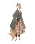  anthro canid canine clothed clothing dipstick_tail dress female fox fully_clothed hi_res jacket mammal markings plaid purse solo tail_markings topwear vanessa_gillings vest whiskers 
