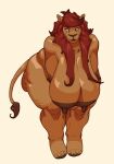  anthro areola art_mercenaire big_areola breasts cellulite felid gynomorph hi_res intersex lion mammal marguerite overweight pantherine sagging_breasts solo 