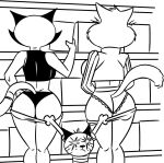 2019 age_difference anthro anthro_on_anthro big_butt bottomwear bottomwear_pull butt cheek_tuft clothing clothing_pull crop_top digital_media_(artwork) domestic_cat eddie_puss eyelashes facial_tuft felid feline felis female freckles holding_object larger_anthro larger_female male male/female mammal markings mature_anthro mature_female monochrome mother mother_and_child mother_and_son mother_puss older_anthro older_female panties pants pants_pull parent parent_and_child redout shirt size_difference smaller_anthro smaller_male son standing star_eyes stroller_lady tail_tuft the_complex_adventures_of_eddie_puss topwear tuft underwear undressing undressing_another unusual_eyes whisker_markings young younger_anthro younger_male 