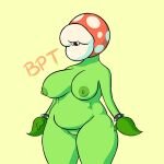  areola big_breasts bracelet breasts brush_pen_ten elemental_creature elemental_humanoid eyeless fangs female flora_fauna genitals green_areola green_body green_nipples hi_res huge_breasts humanoid jewelry leaf leaf_hands lips mario_bros nintendo nipples nude piranha_plant plant plant_humanoid pussy red_body simple_background slightly_chubby solo spiked_bracelet spikes spots spotted_body thick_lips thick_thighs video_games white_lips white_spots wide_hips yellow_background 