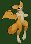  3d_(artwork) absurd_res anthro chiropteran digital_media_(artwork) dust:_an_elysian_tail female fidget_(elysian_tail) flying genitals hi_res mammal nimbat ornateraven paws pussy solo thick_thighs video_games wings 