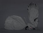  avian balls big_balls cock_vore dragon dragon_prey duo erection feral feral_pred feral_prey genitals glowing glowing_eyes gryphon gryphon_pred hi_res male mythological_avian mythology penile penile_spines penis raised_tail smaller_pred thatgryphonguy unwilling_prey vore wings 